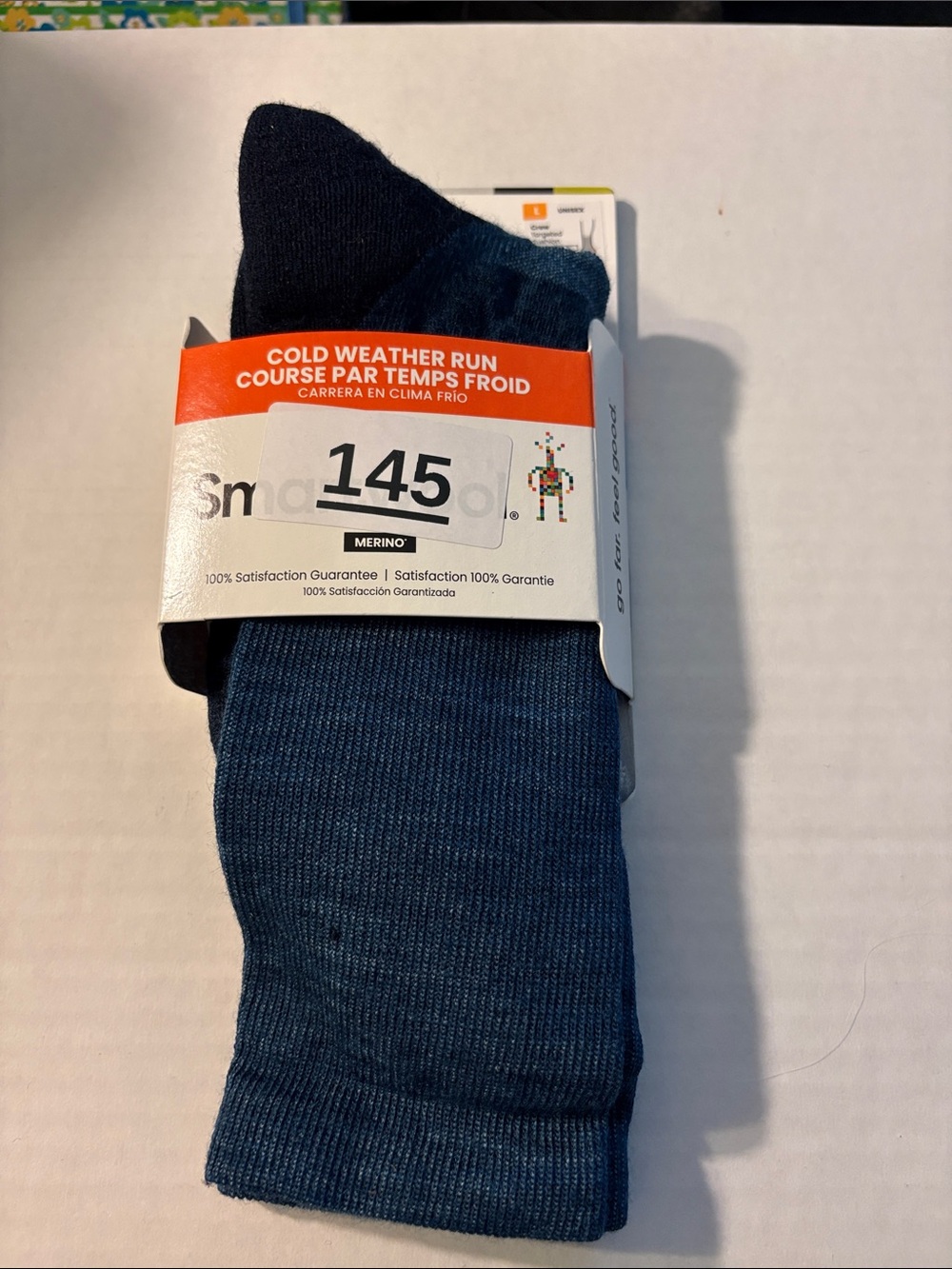 Smartwool Unisex Cold weather Run crew Targeted Cushion Alpine Blue Size Large